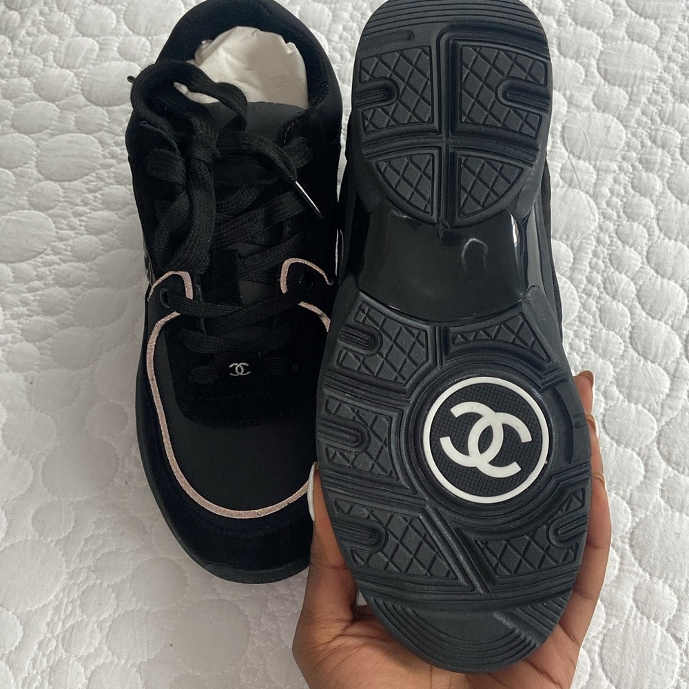 Chanel Women's Black Sneakers - Picture 1 of 5